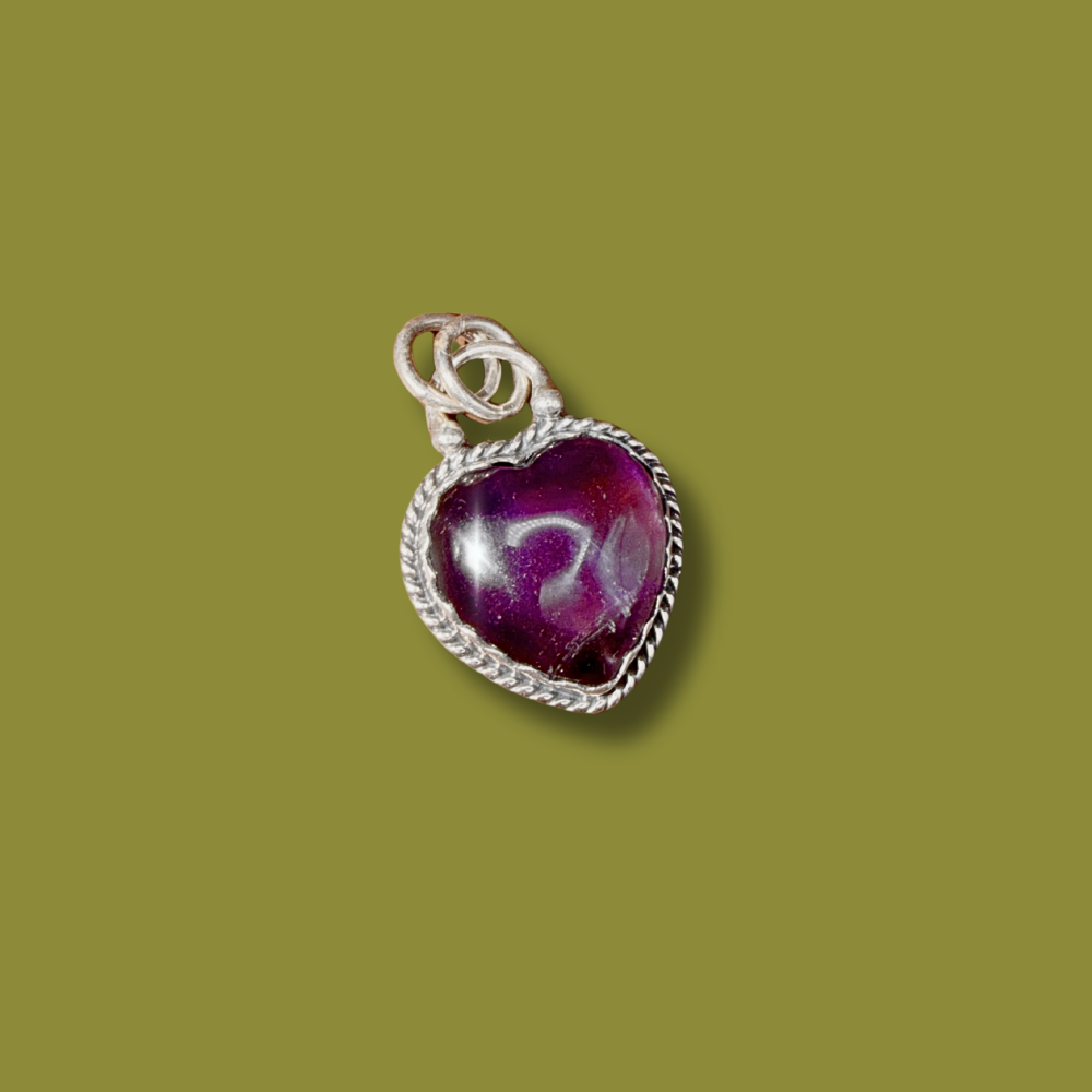 Corazón de Amatista en Plata