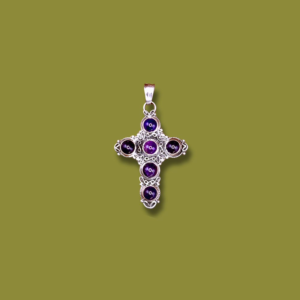 Cruz de Amatista en Plata
