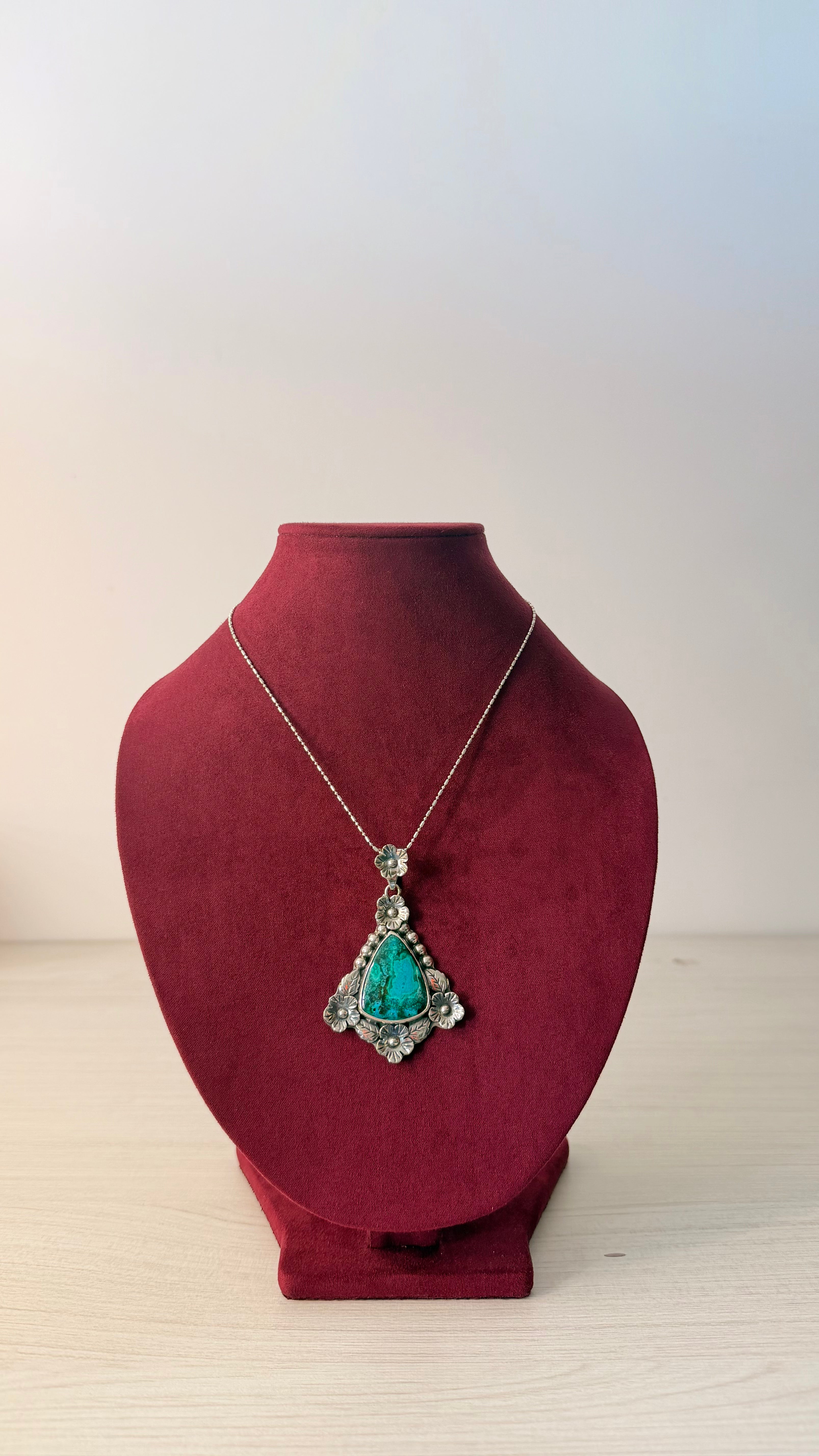 Trinidad Floral de Turquesa con Malaquita