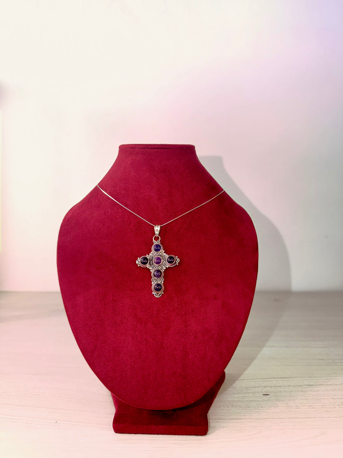Cruz de Amatista en Plata